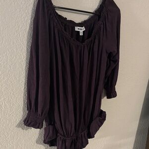William Rast Plum Off-Shoulder Top